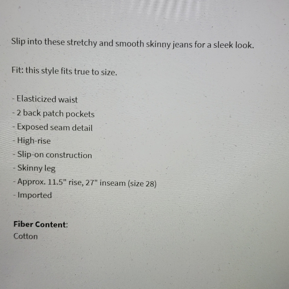 New Free People Skinny Elasticized Waist Jeans - Picture 9 of 9